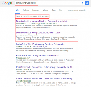 Número 1 y 2 de 2,420,000 resultado para “outsourcing web mexico”