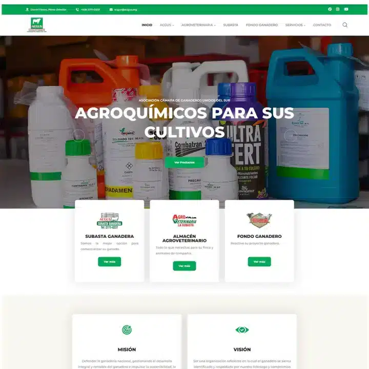 ACGUS - Marketing digital para cámaras ganaderas en Costa Rica